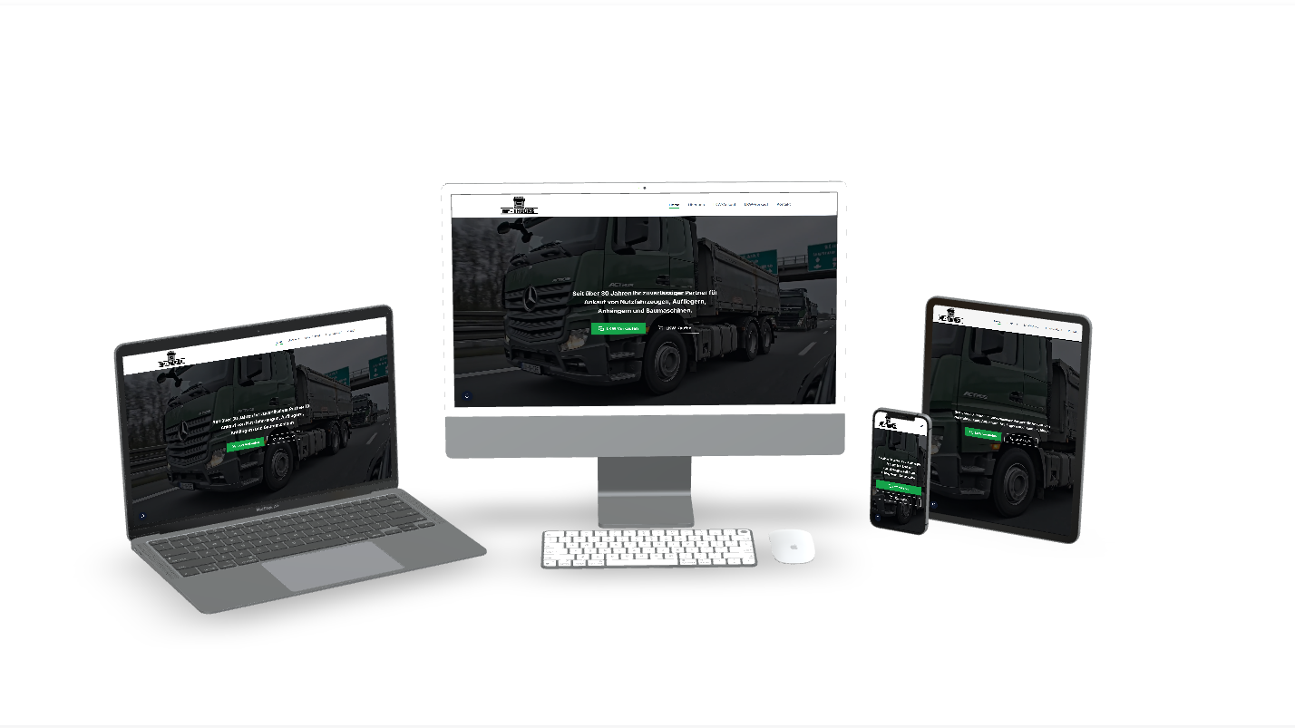 Website von NP-Trucks auf mehreren Ger&auml;ten