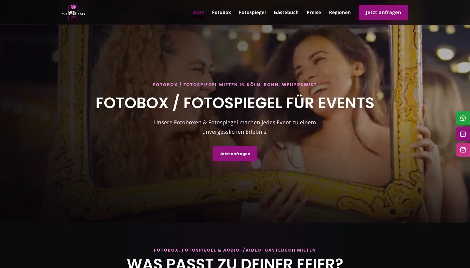 Mein Eventspiegel Website im MacBook-Mockup